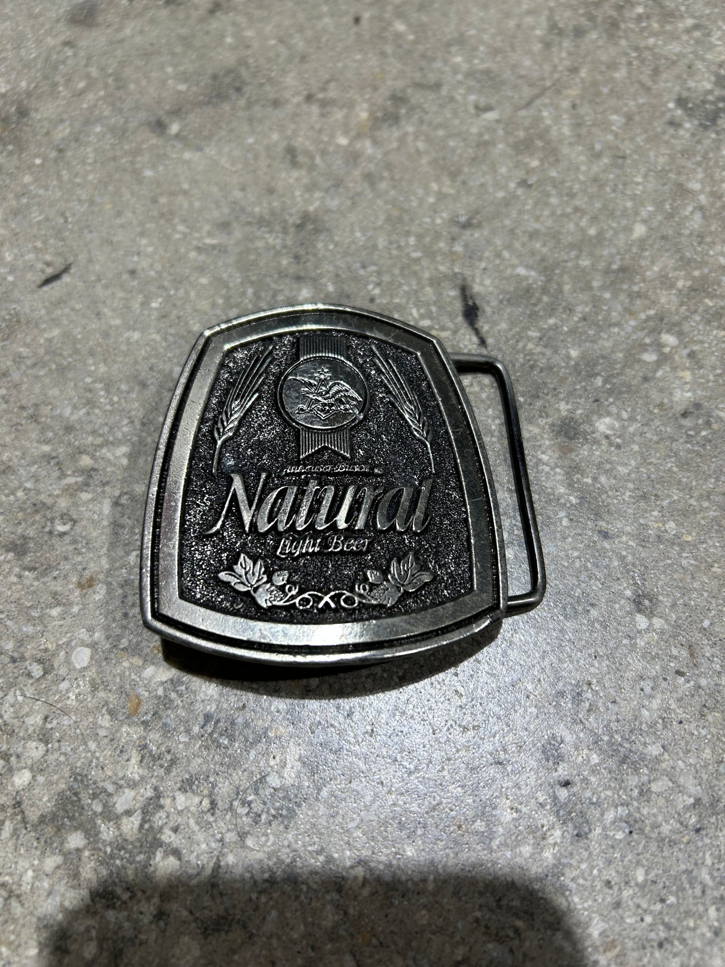Natural Beer Belt Buckle - Silver