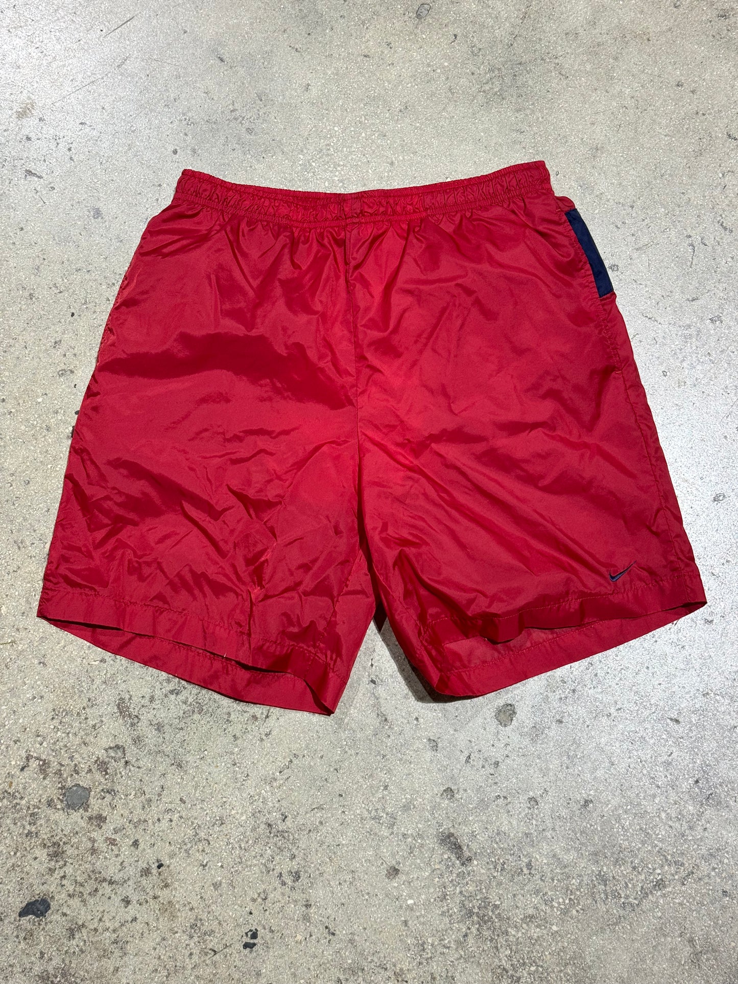 Nike Swim Trunks - Red/Navy Size Large