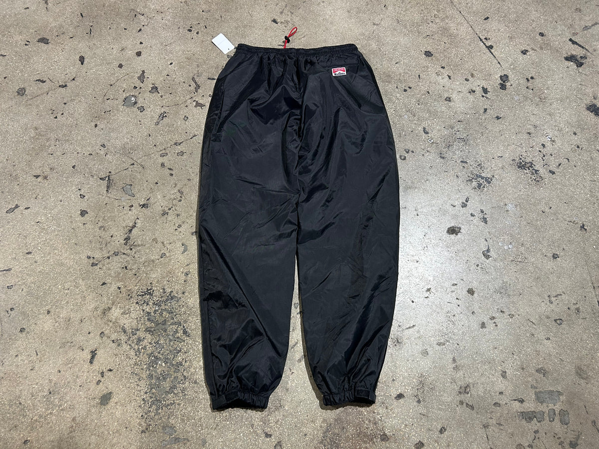 Marlboro Nylon Track Pants - Black Size XL