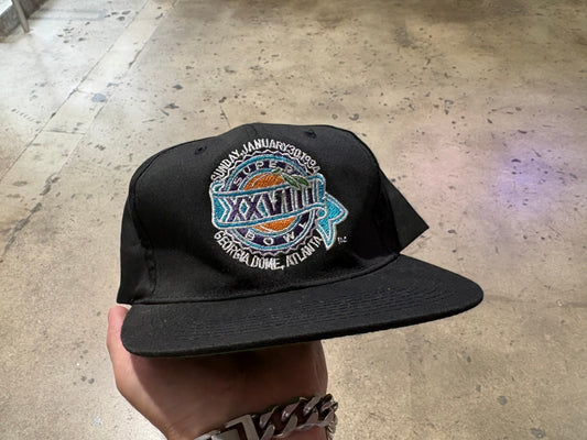 1994 Super Bowl XXVIII Atlanta Snapback Hat - Black