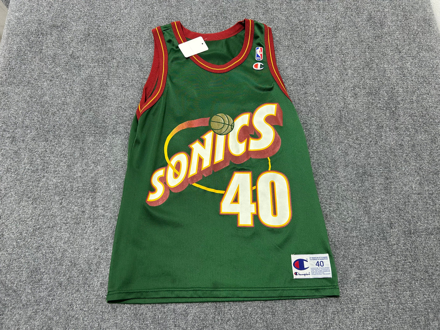 Seattle Super Sonics Kemp #45 Basketball Jersey - Green Size Medium