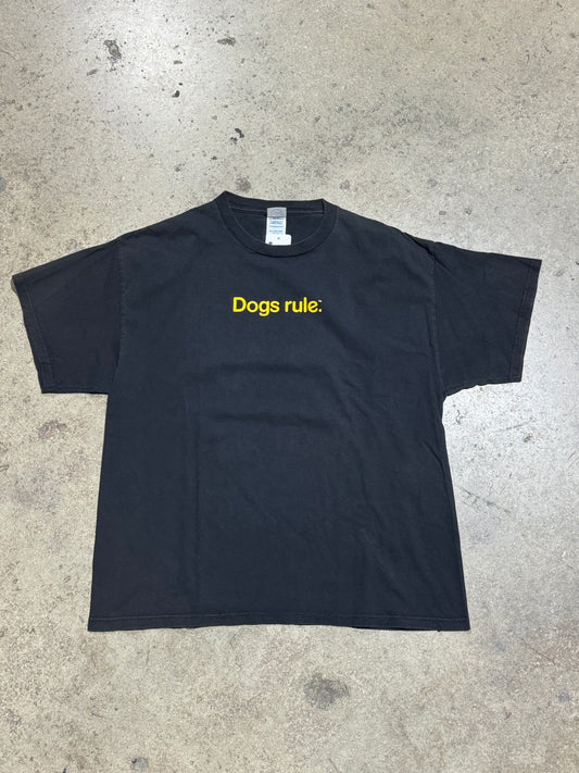 Dog's Rule Tee - Black Size XL