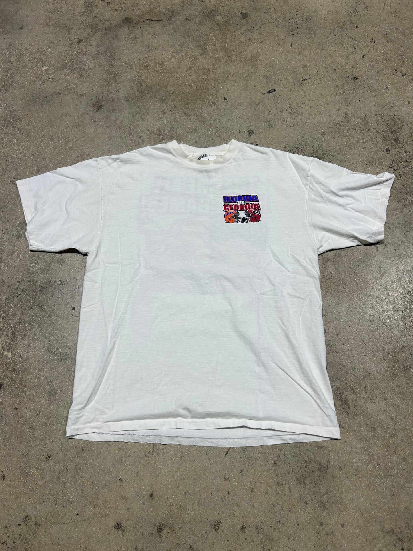 2001 Florida Vs Georgia Tee - White Size XL