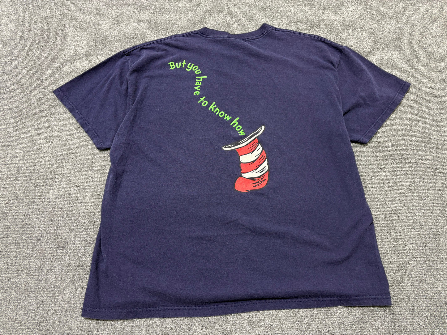 Dr. Seuss It's Fun To Have Fun Tee - Navy Size 2XL