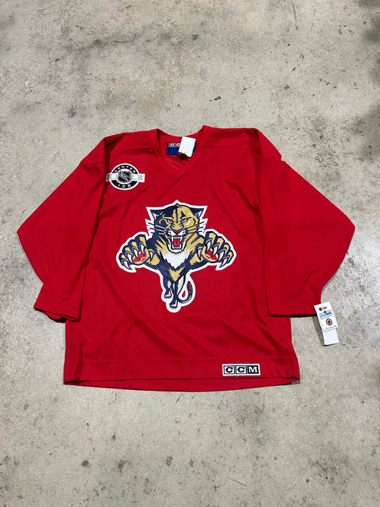 CCM Embroider  Florida Panther Center Ice Jersey - Red  Size Large
