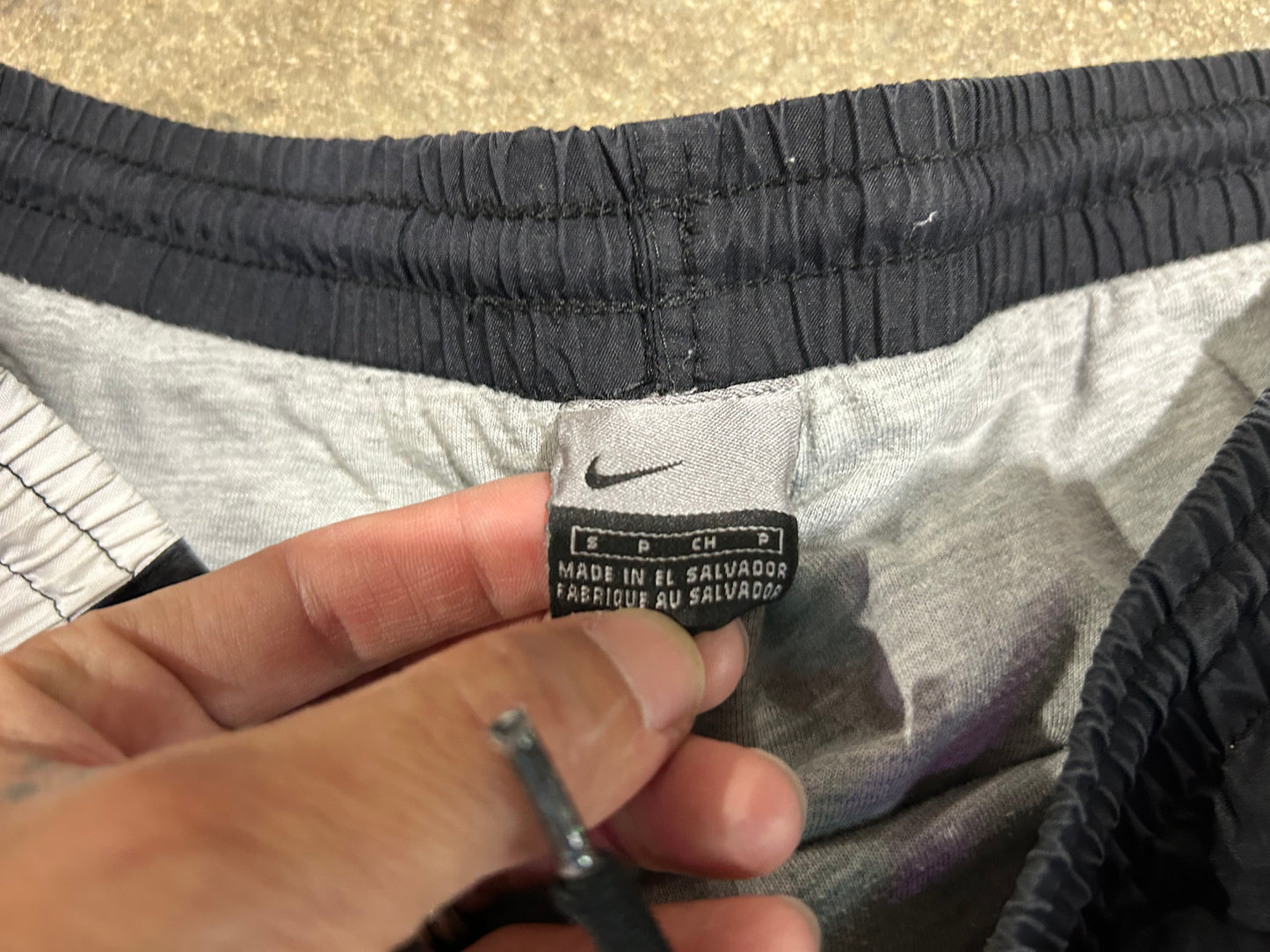 Nike Nylon Track Pants - Black / White Size Small