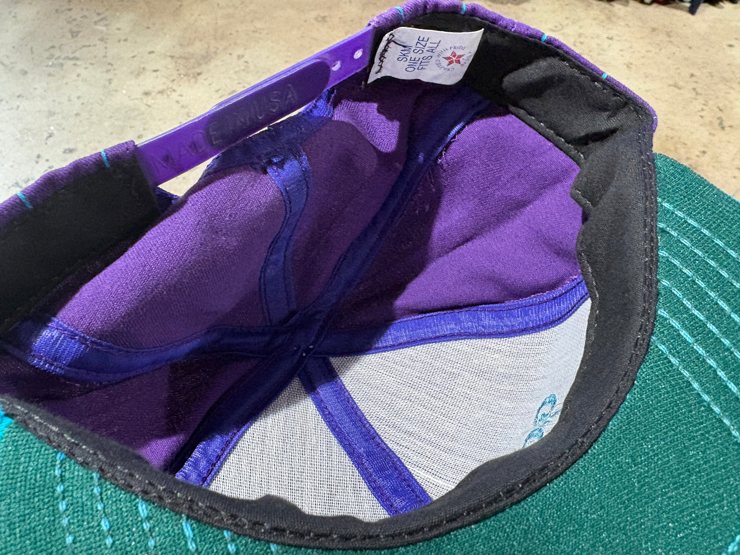 Gold Coast Chemical Pinstripe Snapback Hat - Purple/ Teal