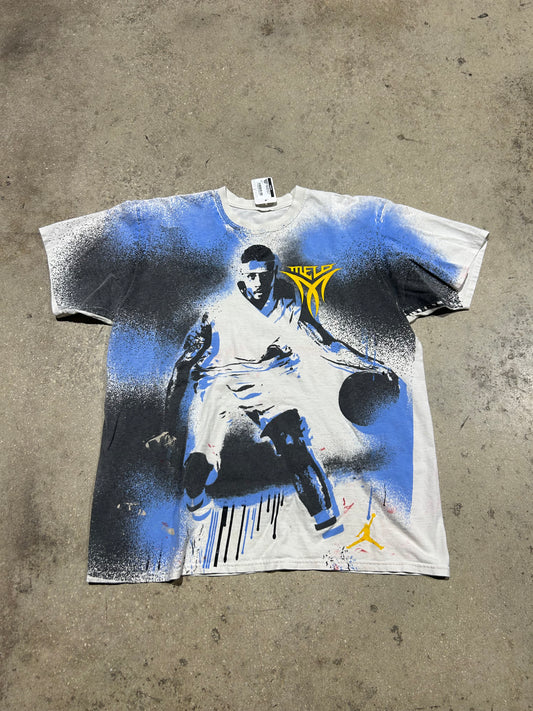 Melo Jordan AOP Tee - White/Blue Size XL