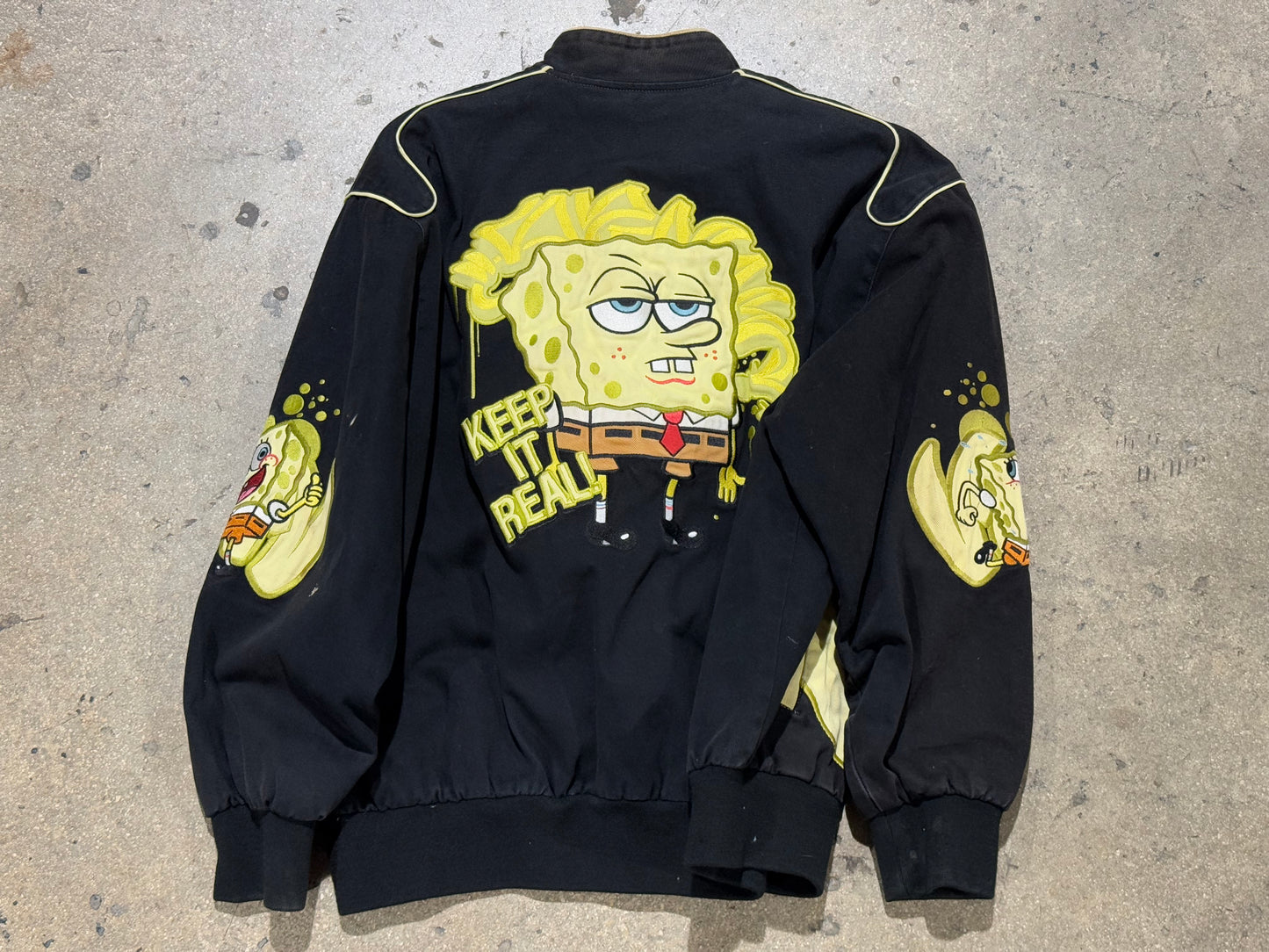 JH Design SpongeBob Squarepants Racing Jacket Size XXL