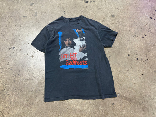 1986 Joan Jett and the Black Hearts Tour Tee - Faded Black Size Medium