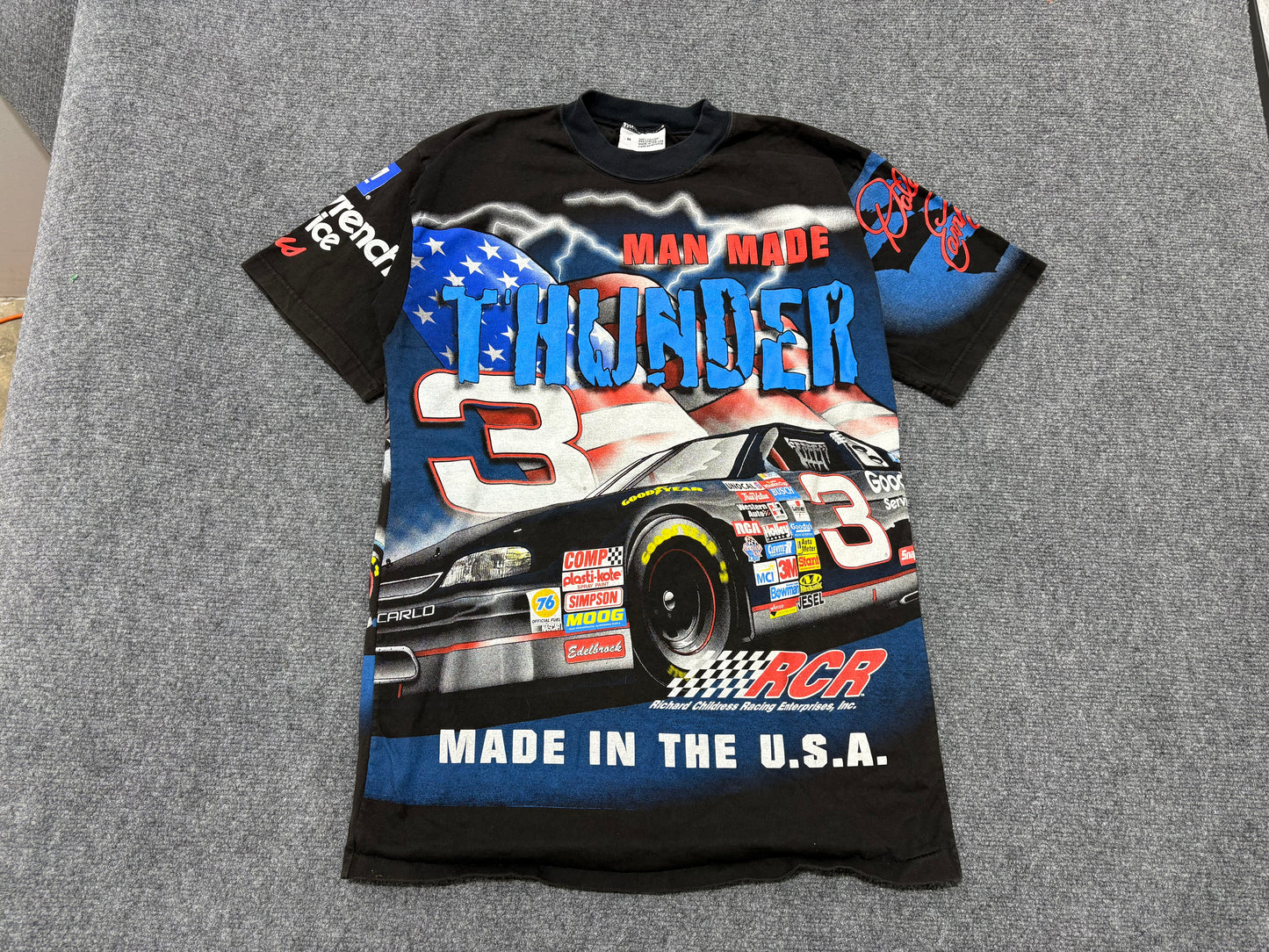 Dale Earnhardt #3 Man of Thunder Tee - Black Size Medium
