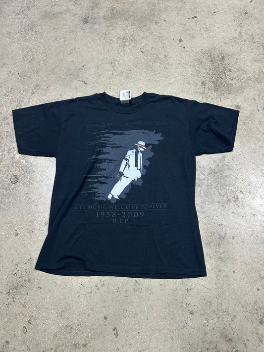 2009 Michael Jackson Smooth Criminal Tribute Tee - Black Size Large