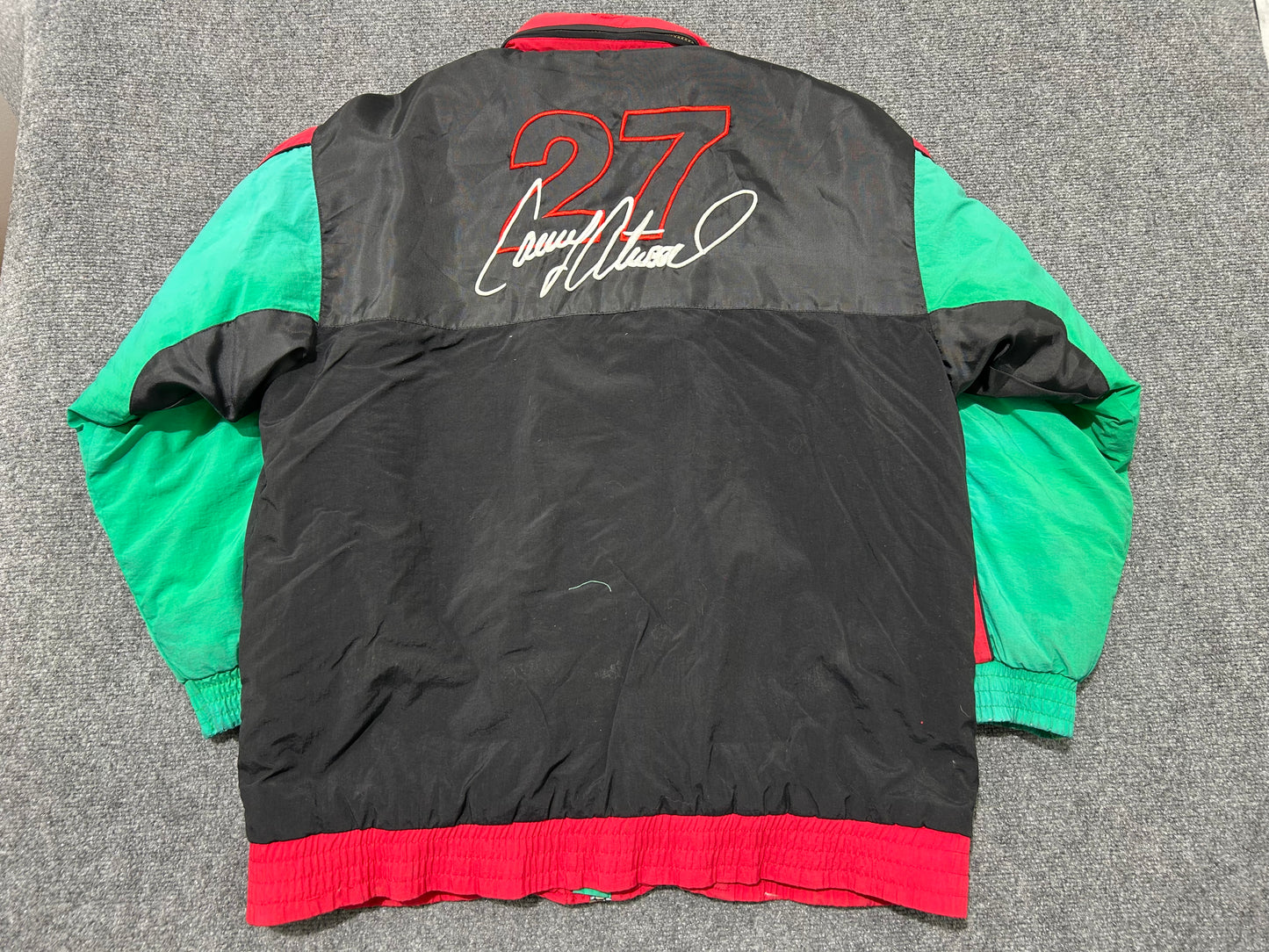 Castrol GTX Puffer Jacket - Black/ Red / Green Size Small
