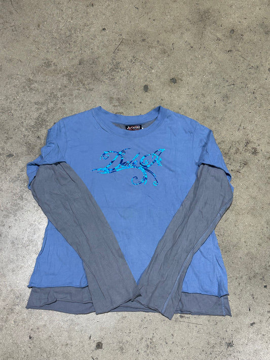 Women's Dale JR L/S Tee - Baby Blue Size Large