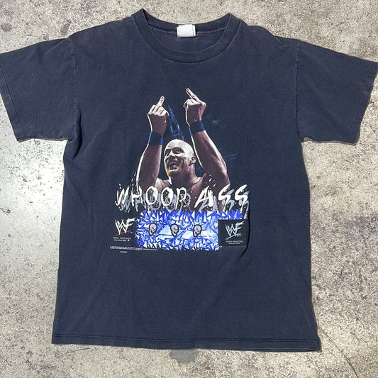 1998 Stone Cold Whoop Ass Tee - Black Size Large