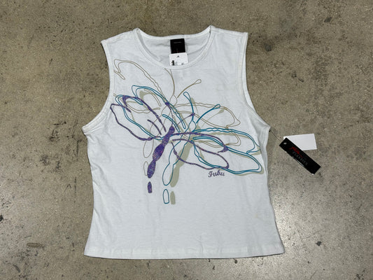 Women's Fubu Classics Tank - White/Multi Size Large