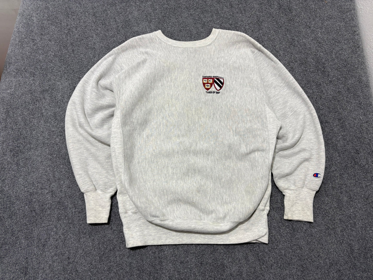 Champion Harvard Class of 97 Reverse Weave Sweatshirt - Grey Size XL