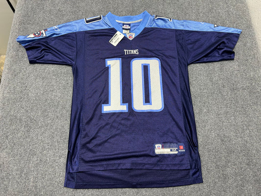 Tennessee Titans Vince Young #10 Football Jersey - Navy Size Medium
