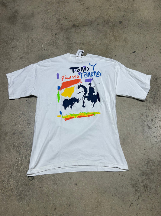 Toros Y Picasso Tee - White Size XL
