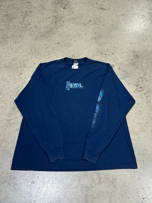 2001 Dragonball Z Dragon Longsleeve Tee - Navy Size XXL