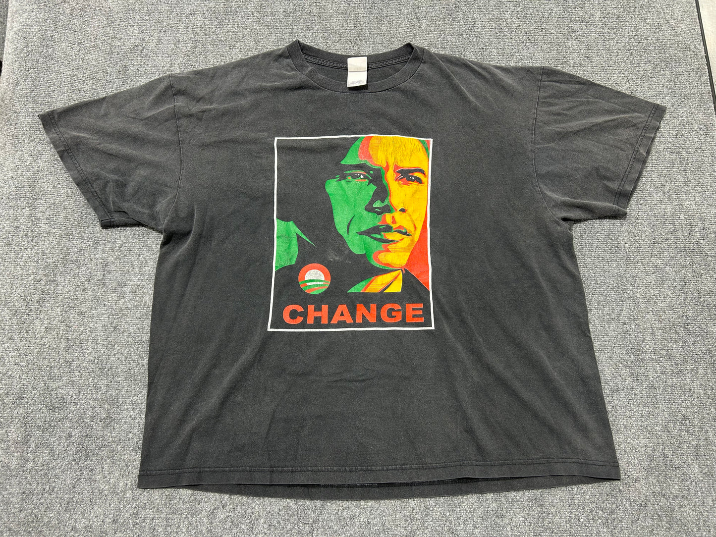 Faded Obama Change Tee - Black Size XXXL