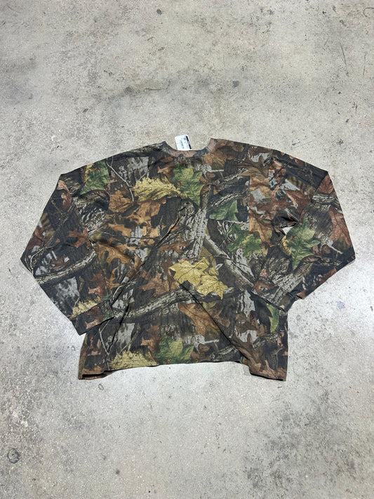 Field Line Longe Sleeve Camo Tee - Multi Size Large