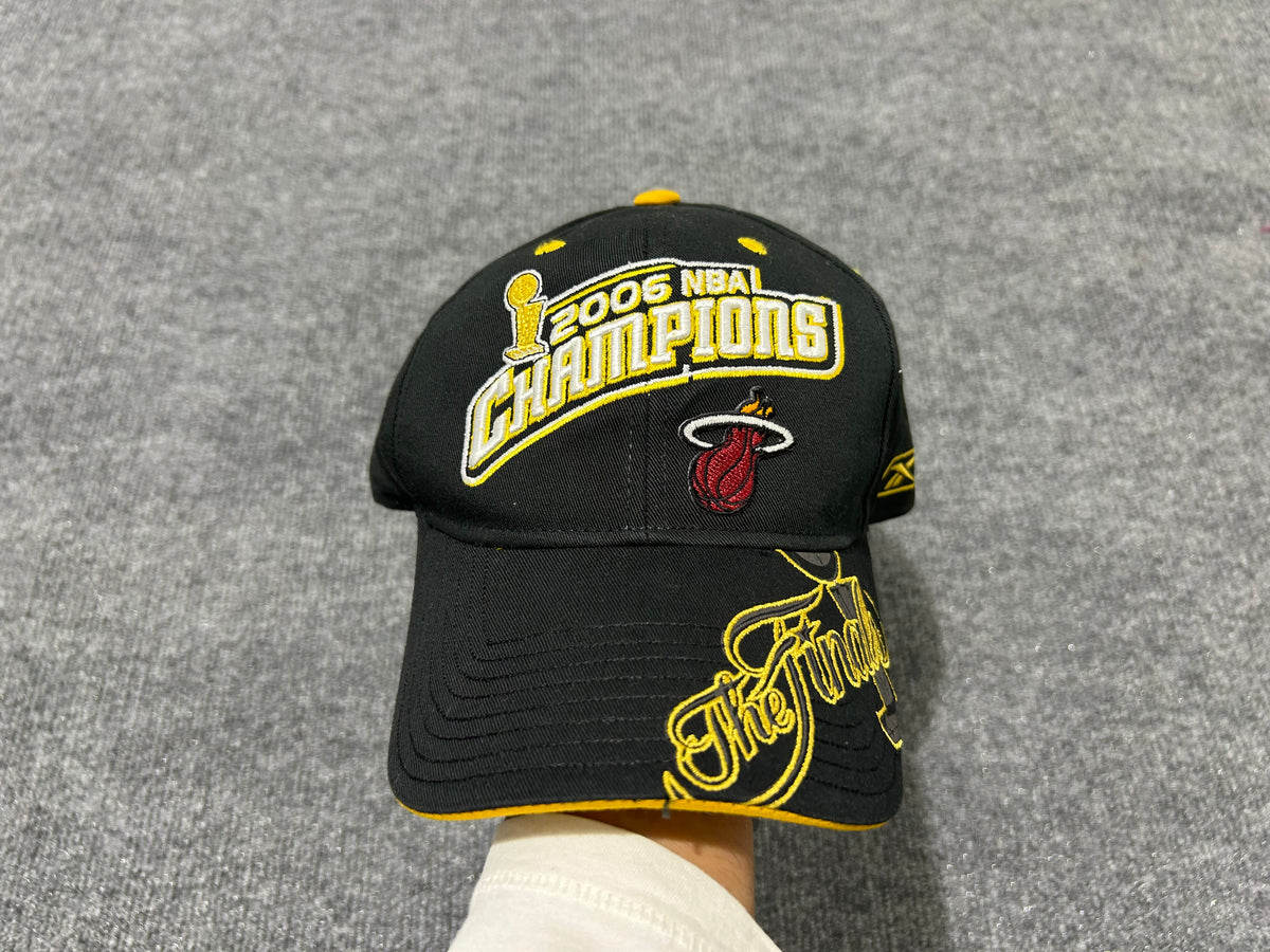 2006 Miami Heat Championship Strap Hat - Black/Gold