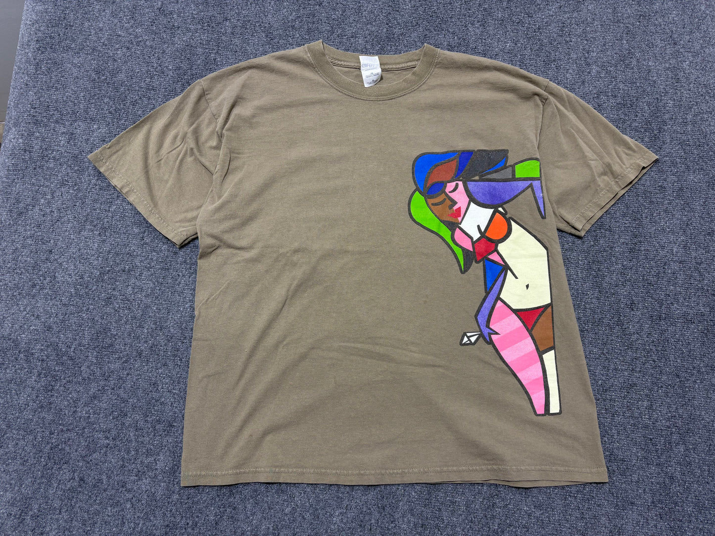 2007 Romero Britto Tee - Dark Khaki Size XL