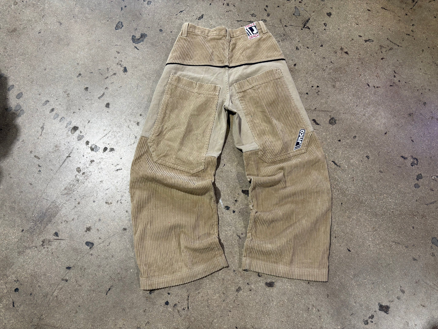 JNCO Corduroy Baggy Pants - Khaki Size 32 x 32