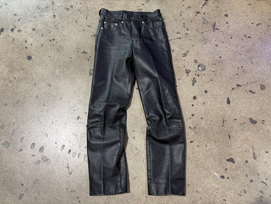 Schott Leather Pants - Black Size 30