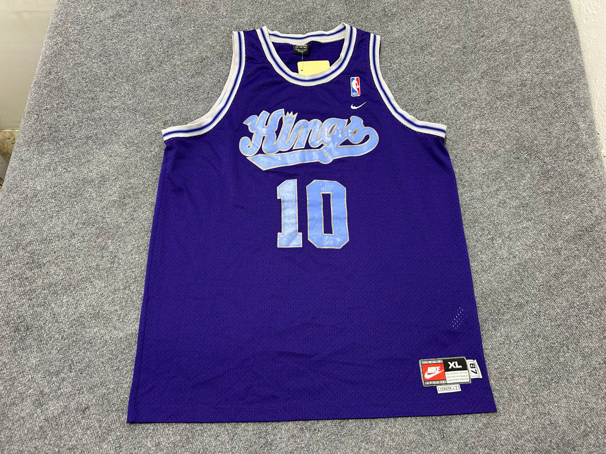 Kings Mike Bibby #10 Basketball Jersey - Purple Size XL