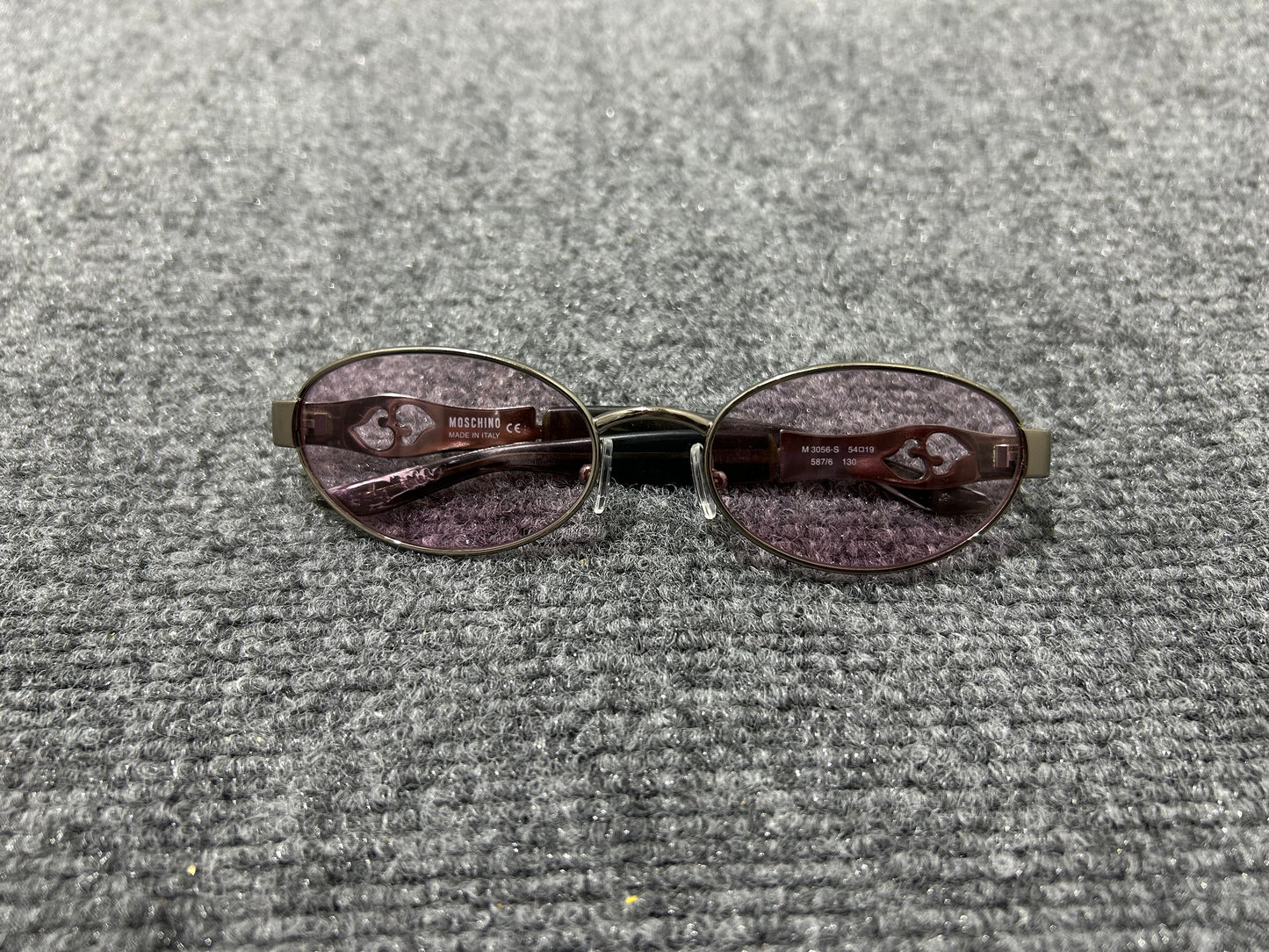 Moschino Heart Oval Glasses - Black/Silver