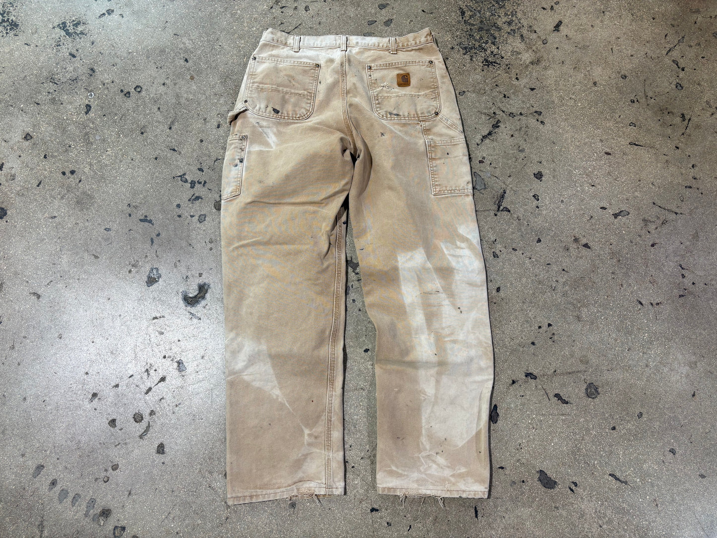 Carhartt  Painted Double Knee Pants - Khaki Size 36 x 34