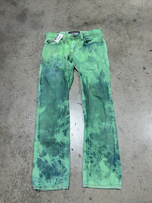 Dyed Levis Jeans - Green Size 33x30