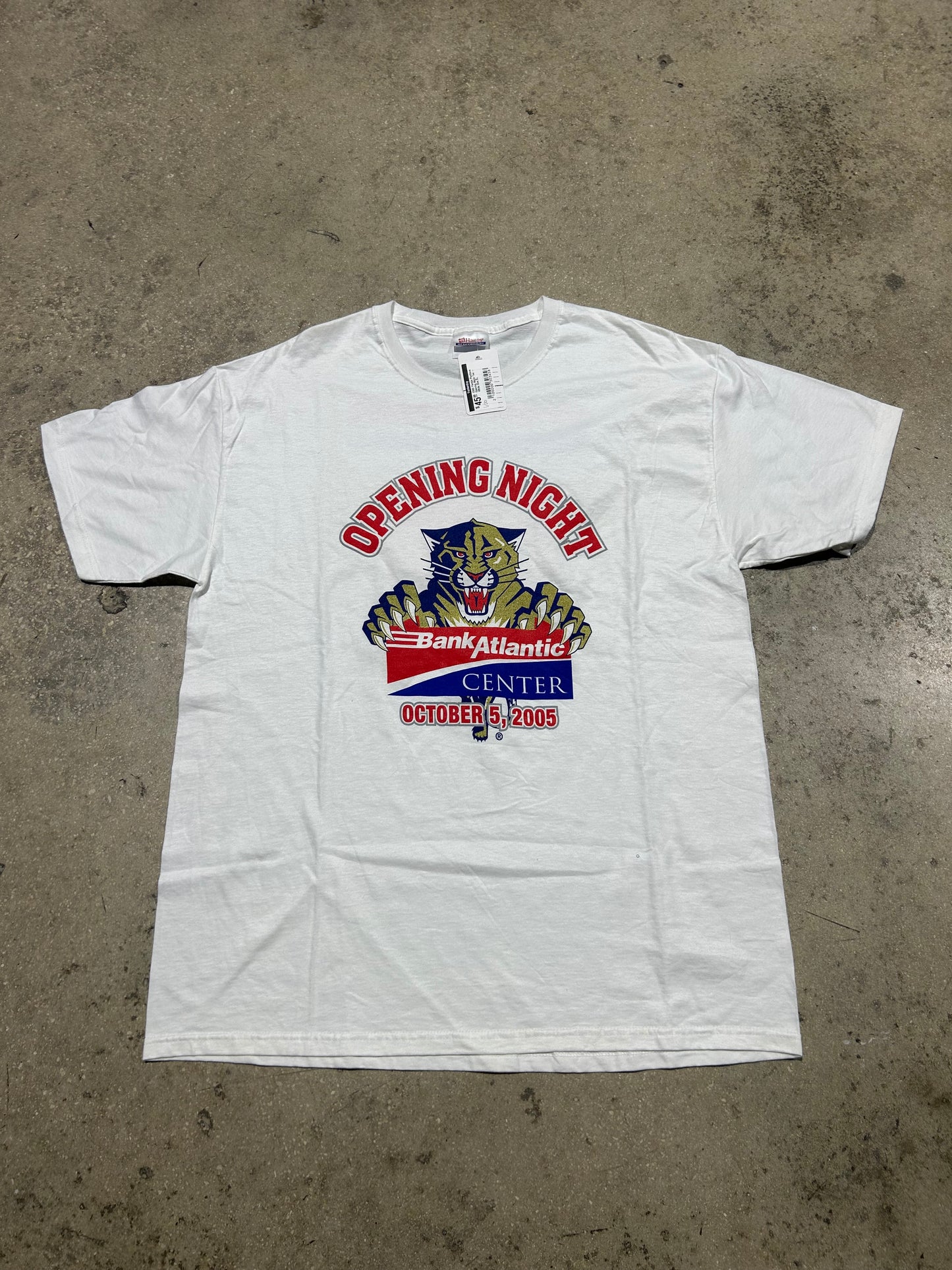 2005 Florida Panthers Opening Night Tee - White Size Large