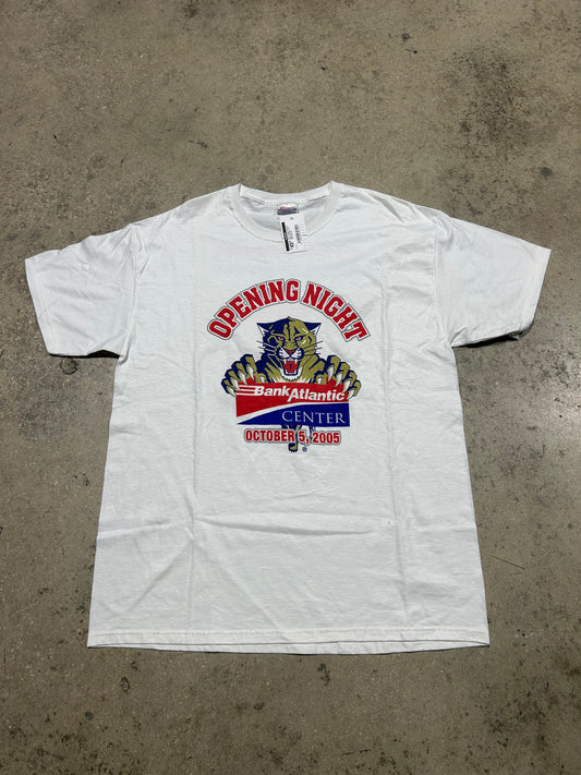 2005 Florida Panthers Opening Night Tee - White Size Large