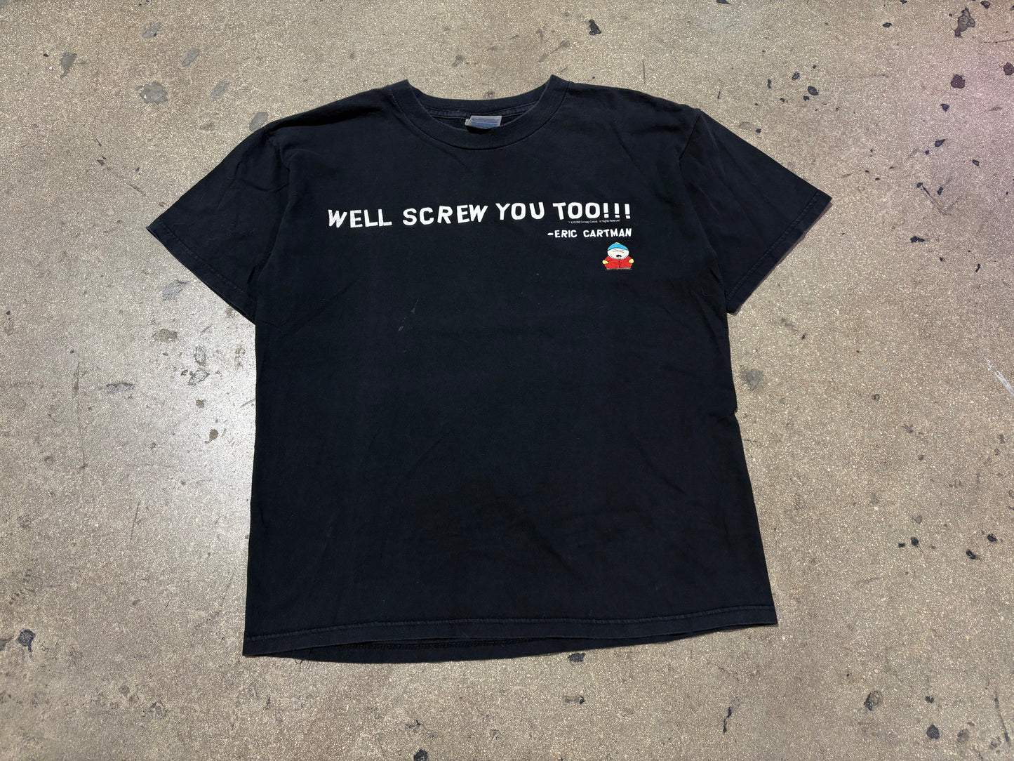 1998 South Park "Well Screw You" Tee - Black Size Large