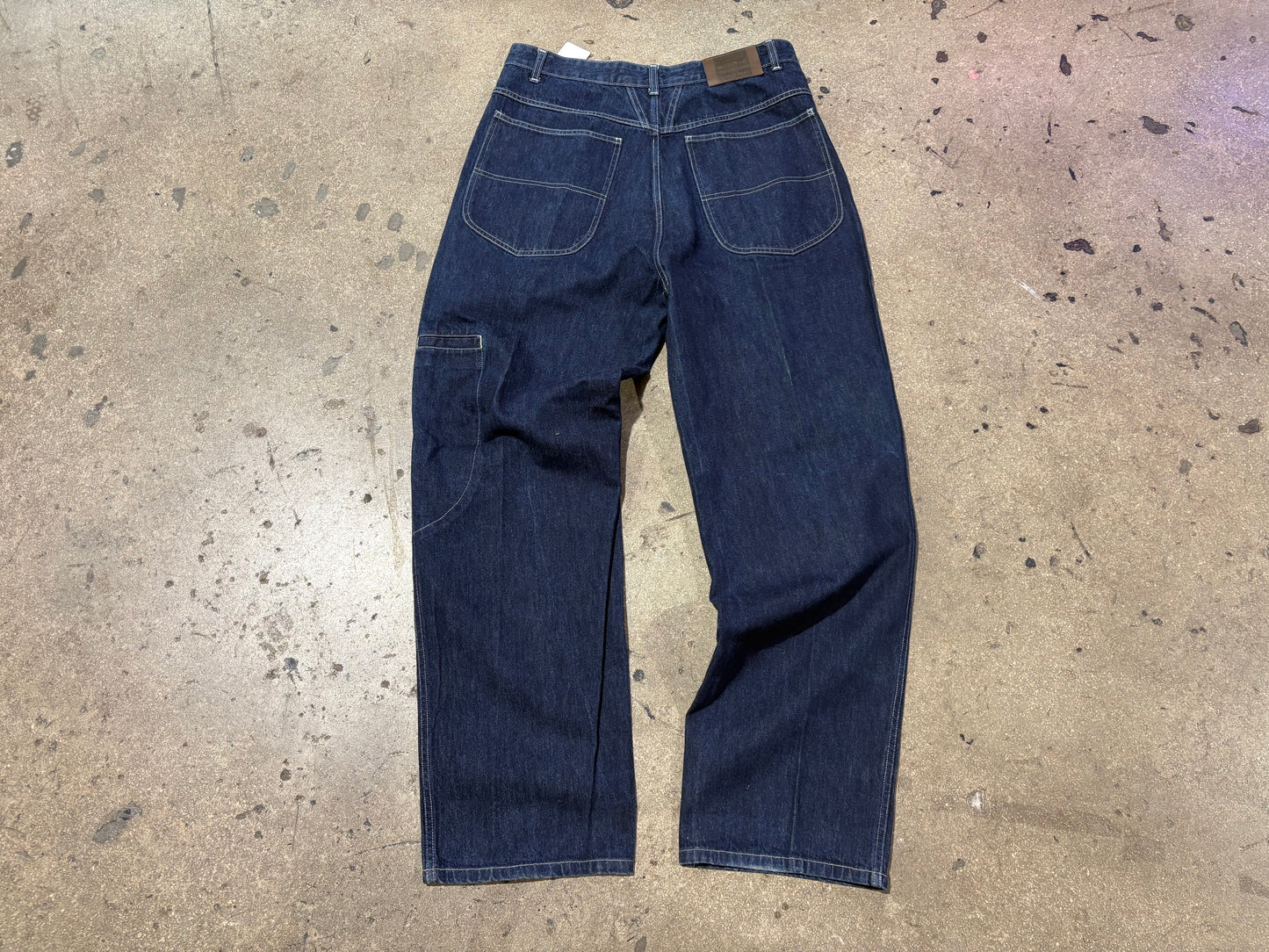 Marithe Francois Girbaud High Rise Vertical Stitching Denim Jeans - Dark Wash Size 36