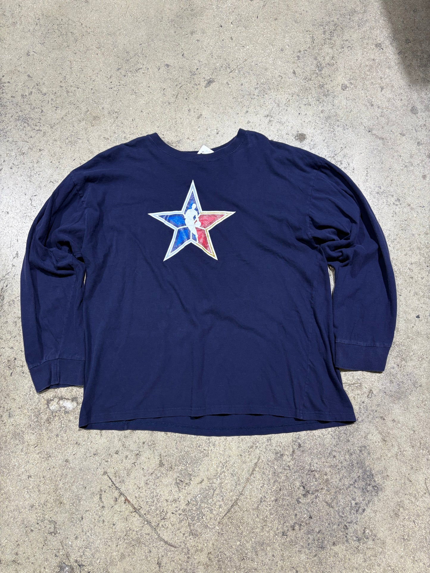 NBA #3 Wade Longsleeve Tee - Navy Size XL (24.5 x 27)