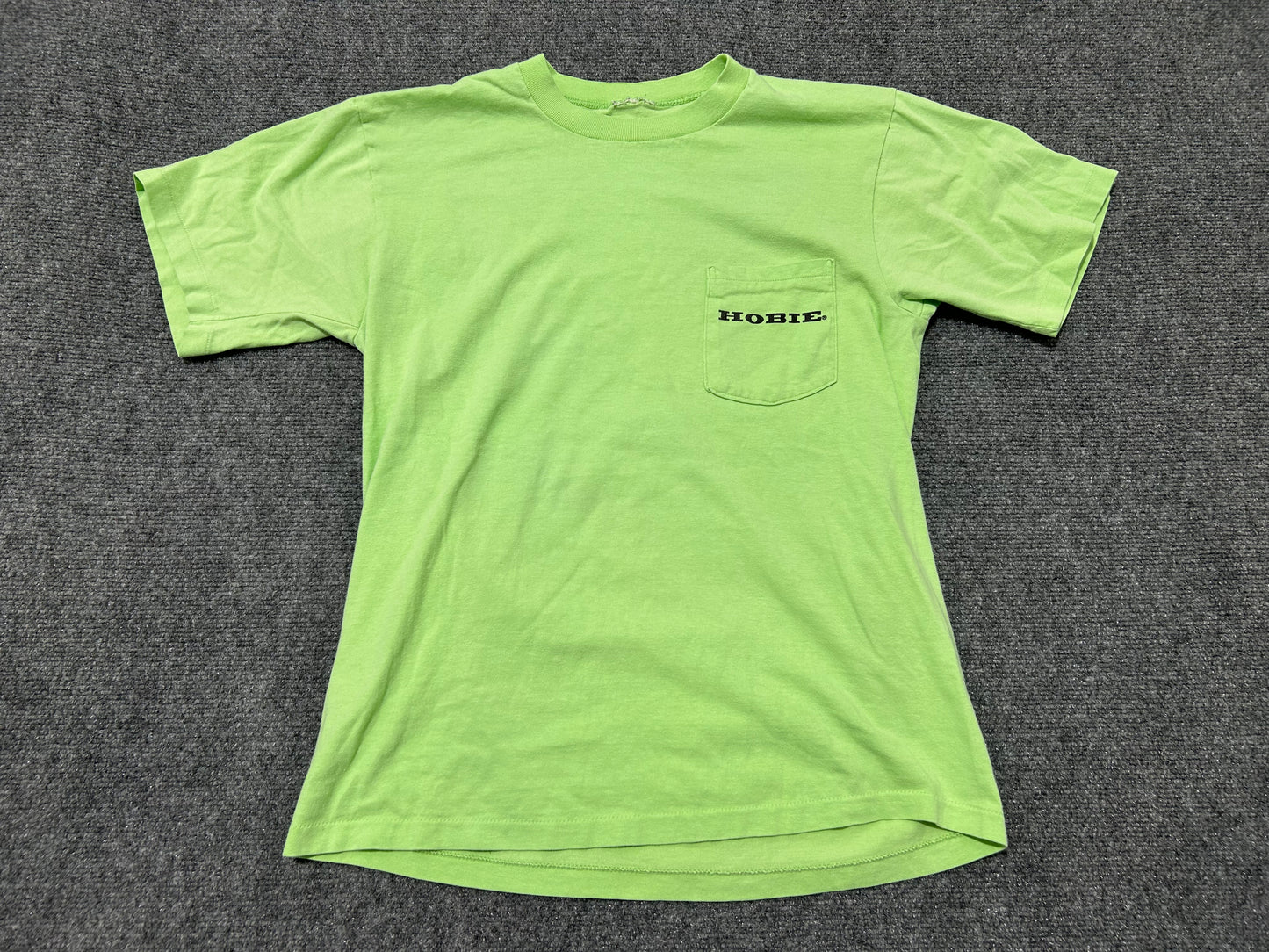 1988 Hobie Pocket Tee - Neon Green Size Large