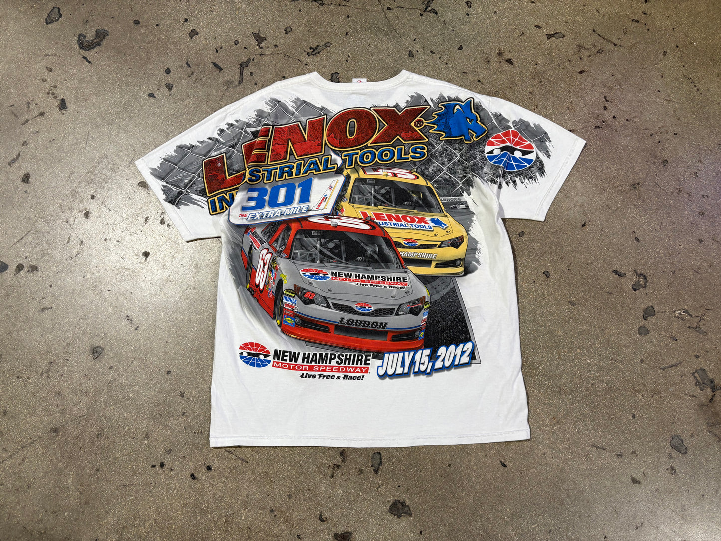 2012 Nascar Lenox Tools AOP Racing Tee - White Size XL