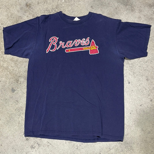 Atlanta Braves Chipper Jones #10 Tee - Navy Size XL (22.5 x 26)