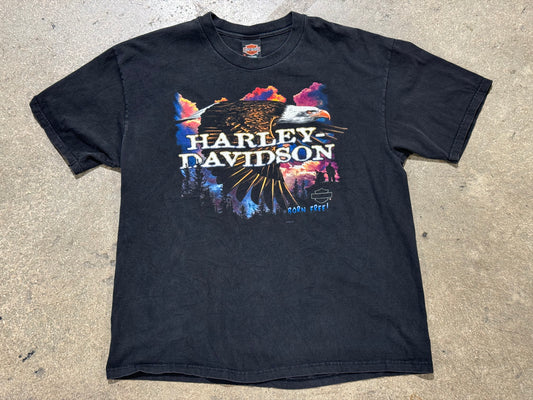 1999 Harley Davidson Biloxi Eagle Tee - Black Size XL