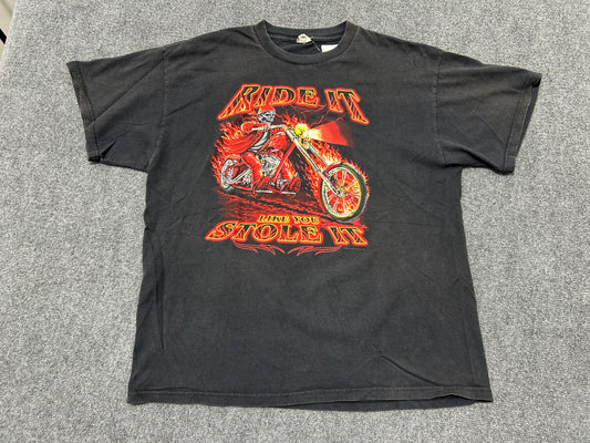 Ride It Like You Stole It Tee - Black Size XL