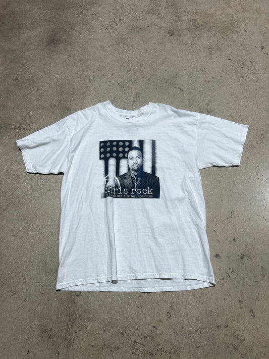2003 Chris Rock The Black Ambition Tour Tee - White Size XL (23.5 x 30)