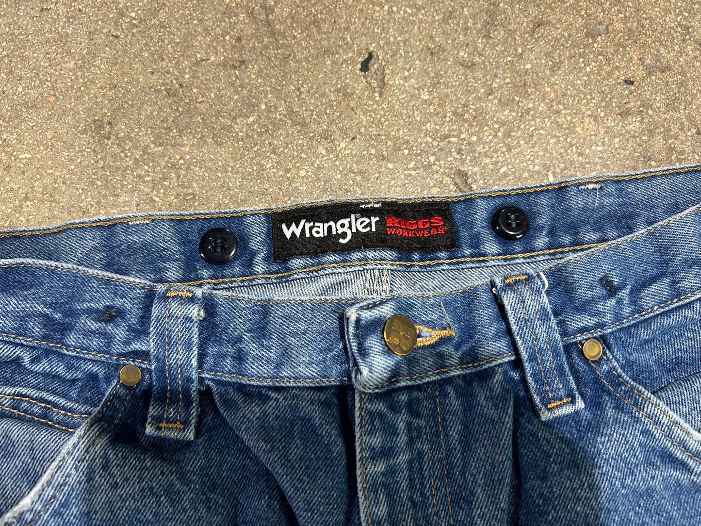 Wrangler Riggs Double Knee Carpenter Jeans - Blue Size 34