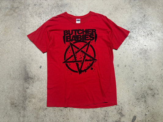 Butcher Babies Band Tee - Red Size Large
