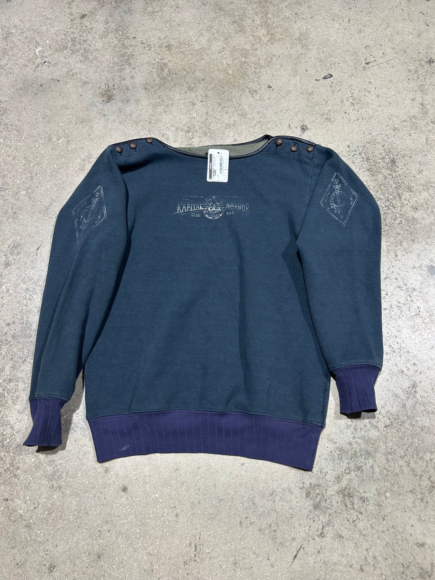 Kapital Harbor Sweater - Navy Size Small