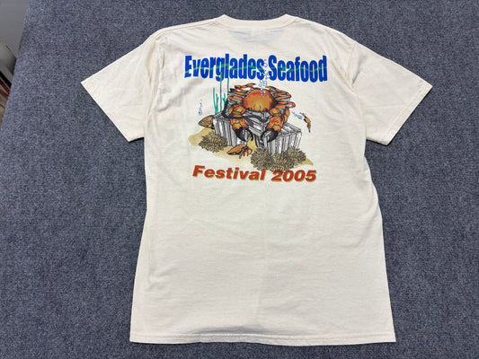 2005 Everglades City Festival Tee - Cream Size Large