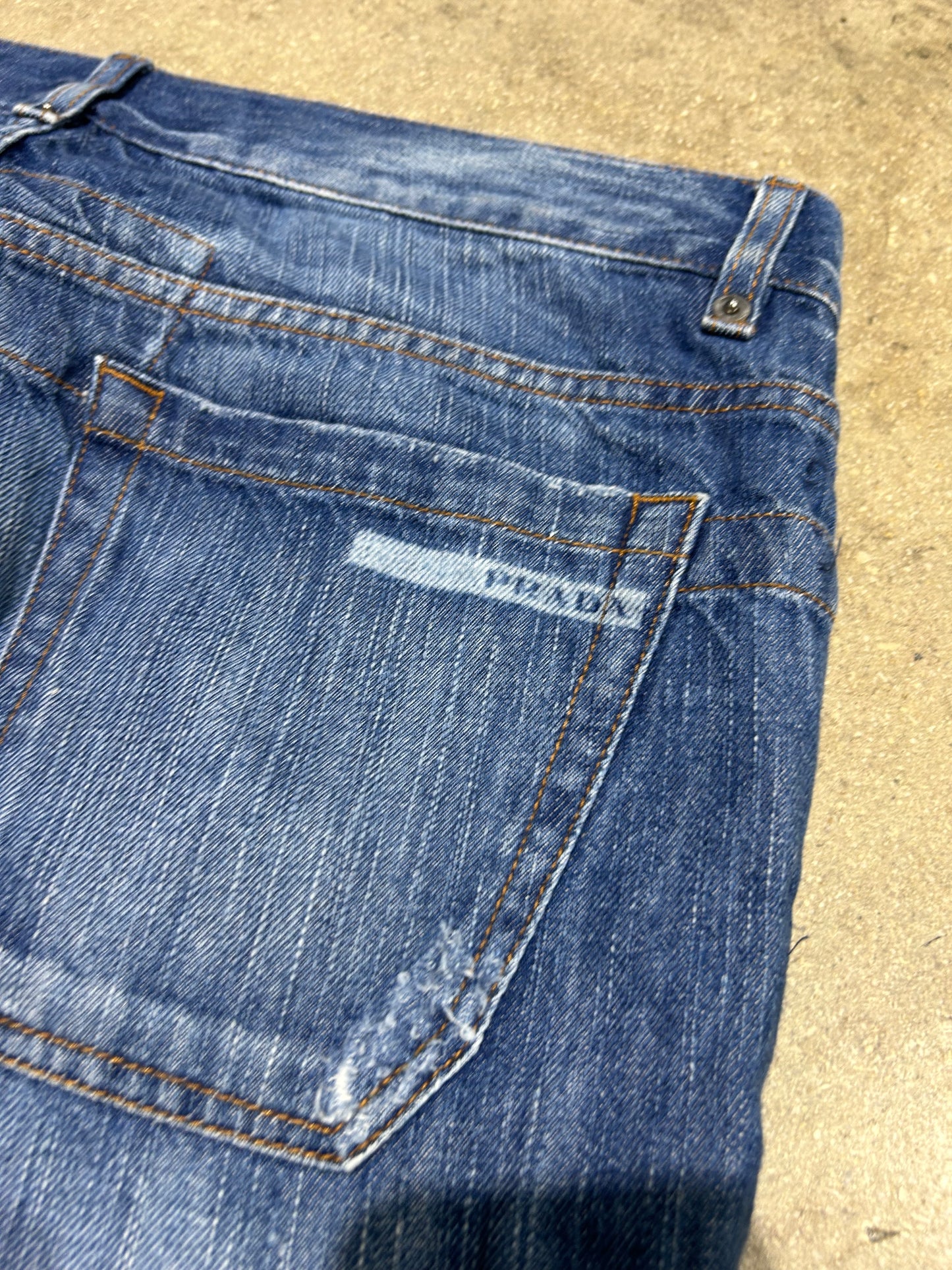 Prada Baggy Jeans - Blue Size 34